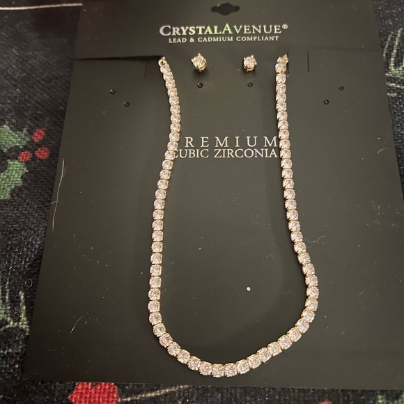 Premium Cubic Zirconia Necklace and Earrings - NWOT - Picture 10 of 12